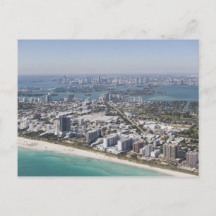 USA, Florida, Miami, Cityscape with beach 3 Postcard