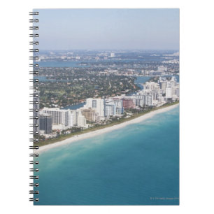 USA, Florida, Miami, Cityscape with beach Spiral Notebook