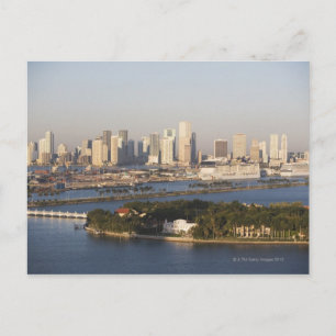 USA, Florida, Miami, Cityscape with coastline Postcard