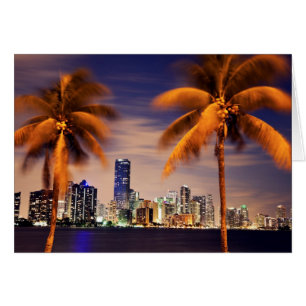 USA, Florida, Miami skyline at dusk