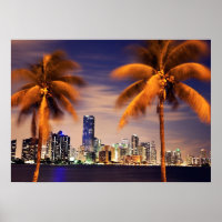 USA, Florida, Miami skyline at dusk