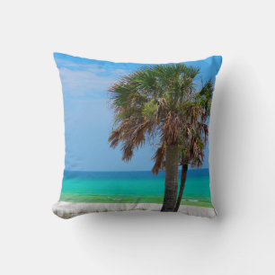 USA, Florida. Palm Trees On Emerald Coast Cushion