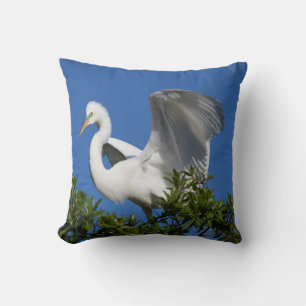 USA, Florida, St. Augustine, Egret Cushion