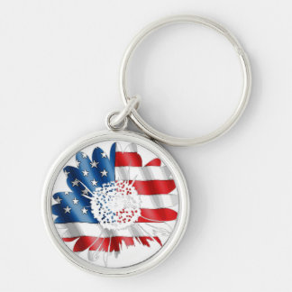 USA Flower Key Chain