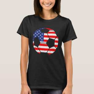 USA Football World Soccer American Fan Country Bal T-Shirt