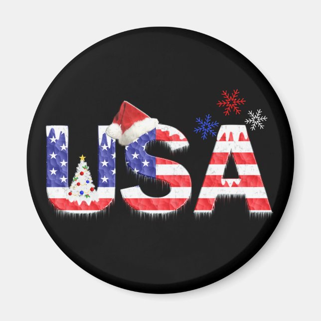 USA for Christmas Magnet (Front)