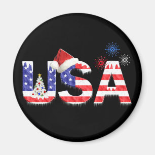 USA for Christmas Magnet