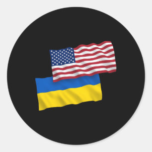 Usa For Ukraine - Ukraine Strong Clothing Classic Round Sticker
