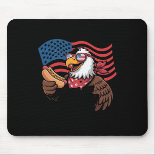 Usa Freedom Eagle Hotdog Graphic Women Fathers Day Mouse Pad