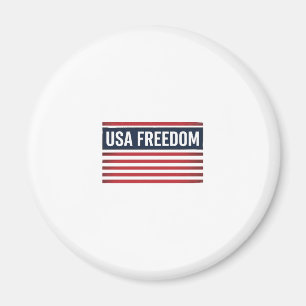USA Freedom Patriotic Flag Style Vector Design_1 Magnet
