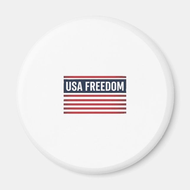 USA Freedom Patriotic Flag Style Vector Design_1 Magnet (Front)