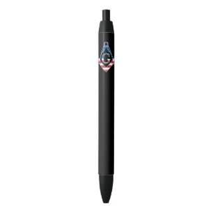 USA Freemasonic symbol Black Ink Pen