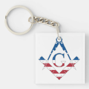 USA Freemasonic symbol Key Ring