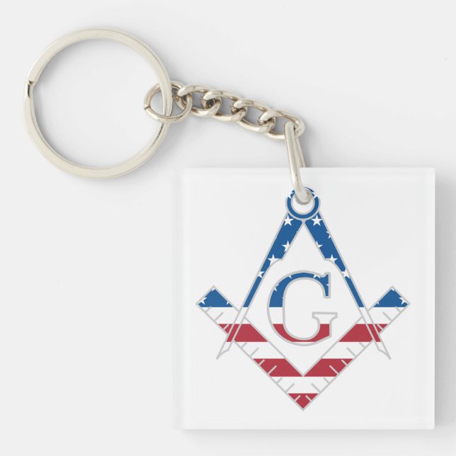 USA Freemasonic symbol Key Ring (Front)
