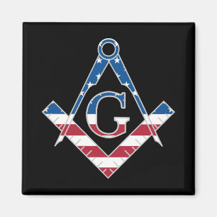USA Freemasonic symbol Magnet