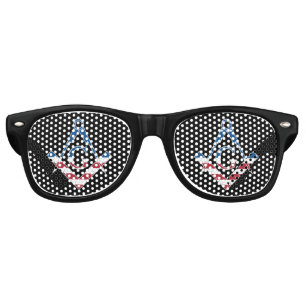 USA Freemasonic symbol Retro Sunglasses