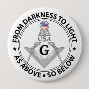 USA freemasonry sign 10 Cm Round Badge