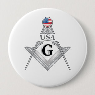 USA freemasonry sign 10 Cm Round Badge