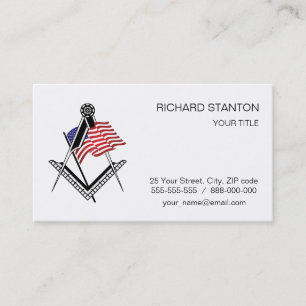 USA freemasonry symbol Business Card