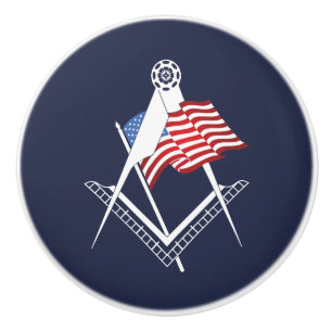 USA freemasonry symbol Ceramic Knob