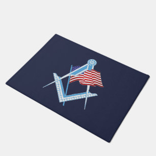 USA freemasonry symbol Doormat