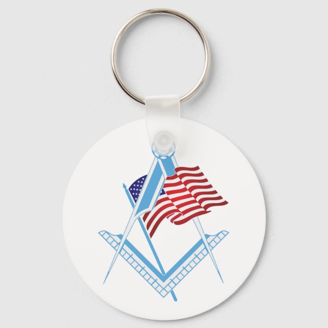 USA freemasonry symbol Key Ring (Front)