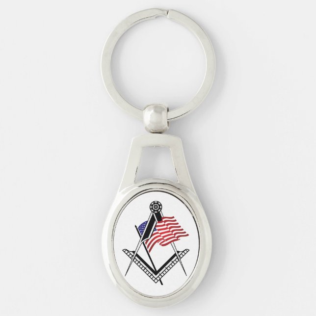 USA freemasonry symbol Key Ring (Front)