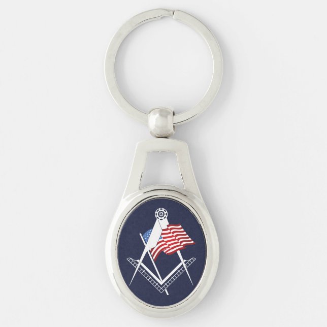 USA freemasonry symbol Key Ring (Front)