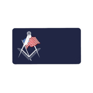USA freemasonry symbol Label