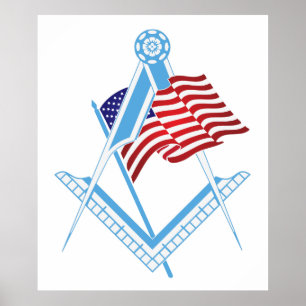 USA freemasonry symbol Poster