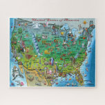 USA Fun Map Jigsaw Puzzle<br><div class="desc">fun art</div>