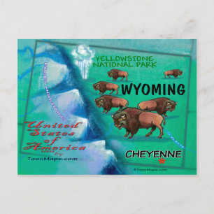 USA Fun Map Postcard