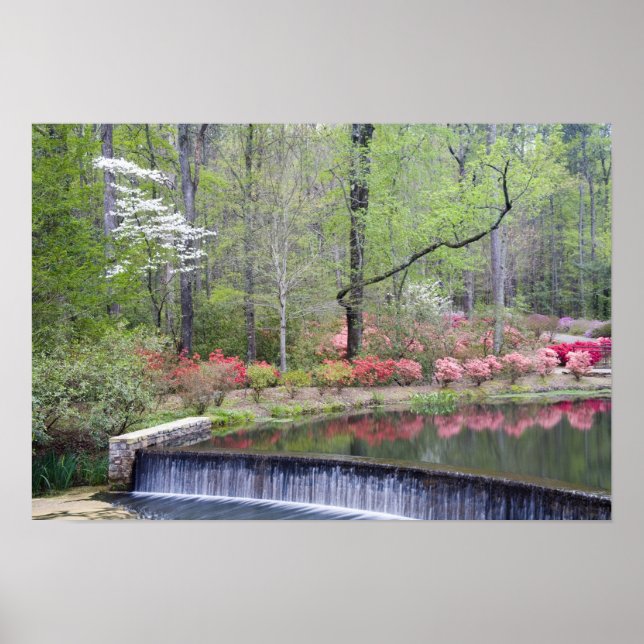 USA, Georgia, Pine Mountain. A small waterfall Poster (Front)
