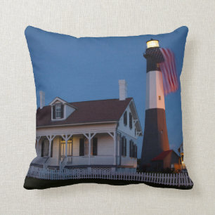 USA, Georgia, Tybee Island, Flag Flying Cushion
