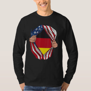 USA Germany Flag German American Von Steuben Day 3 T-Shirt
