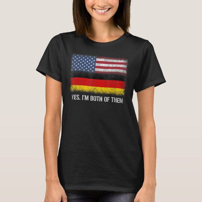 Usa Germany German American Flag Dual Citizen Citi T-Shirt (Front)