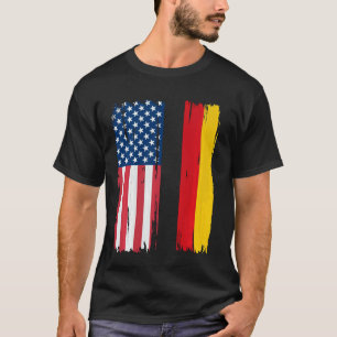 USA Germany Half american Flag Roots T-Shirt