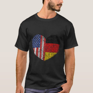 Usa Germany Heart - Dual Citizenship T-Shirt