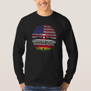 USA & Ghana Flags American Grown Ghanaian Roots T-Shirt