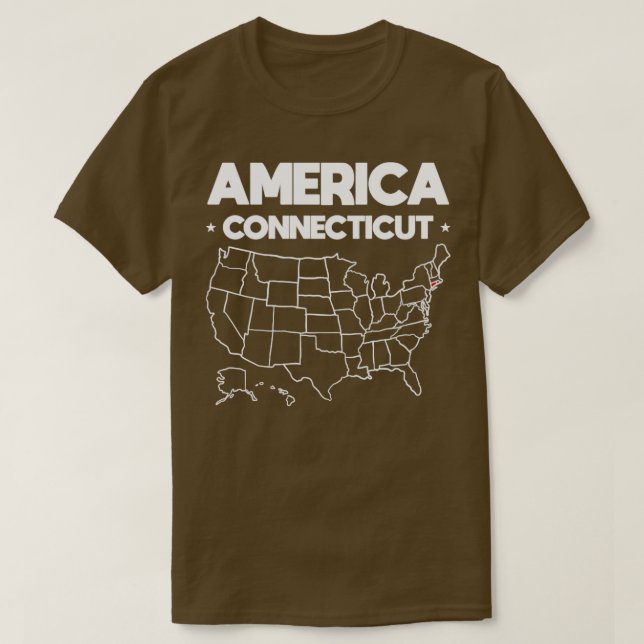 USA gift Connecticut State T-Shirt (Design Front)