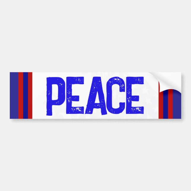 USA Give PEACE a chance diplomacy anti warmonger Bumper Sticker (Front)