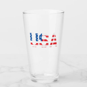 "USA" Glass Cup
