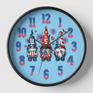 USA Gnomes Clock
