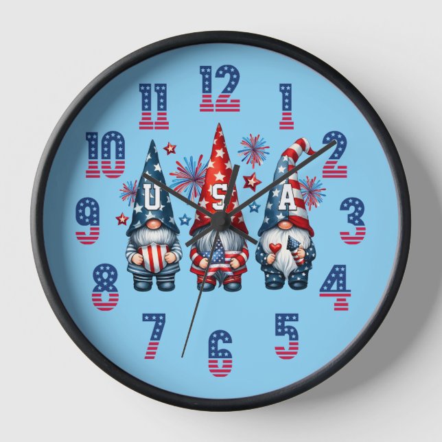 USA Gnomes Clock (Front)