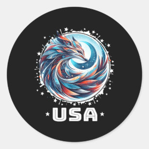 Usa Go United States Winter Sport Usa Team Apparel Classic Round Sticker
