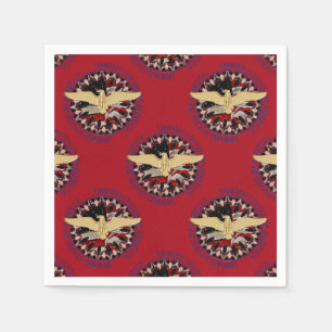 USA Gold Eagle and Flag Red-Blue-Paper Napkin