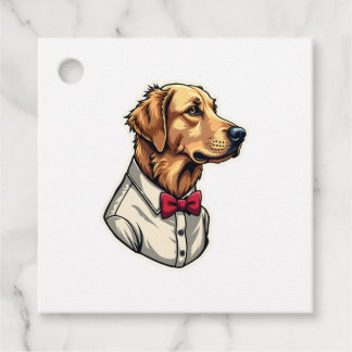 USA Golden Retriever Vintage Patriotic Dog Shirt 4 Favour Tags