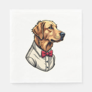 USA Golden Retriever Vintage Patriotic Dog Shirt 4 Napkin