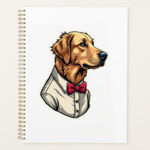 USA Golden Retriever Vintage Patriotic Dog Shirt 4 Planner