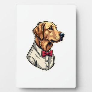 USA Golden Retriever Vintage Patriotic Dog Shirt 4 Plaque